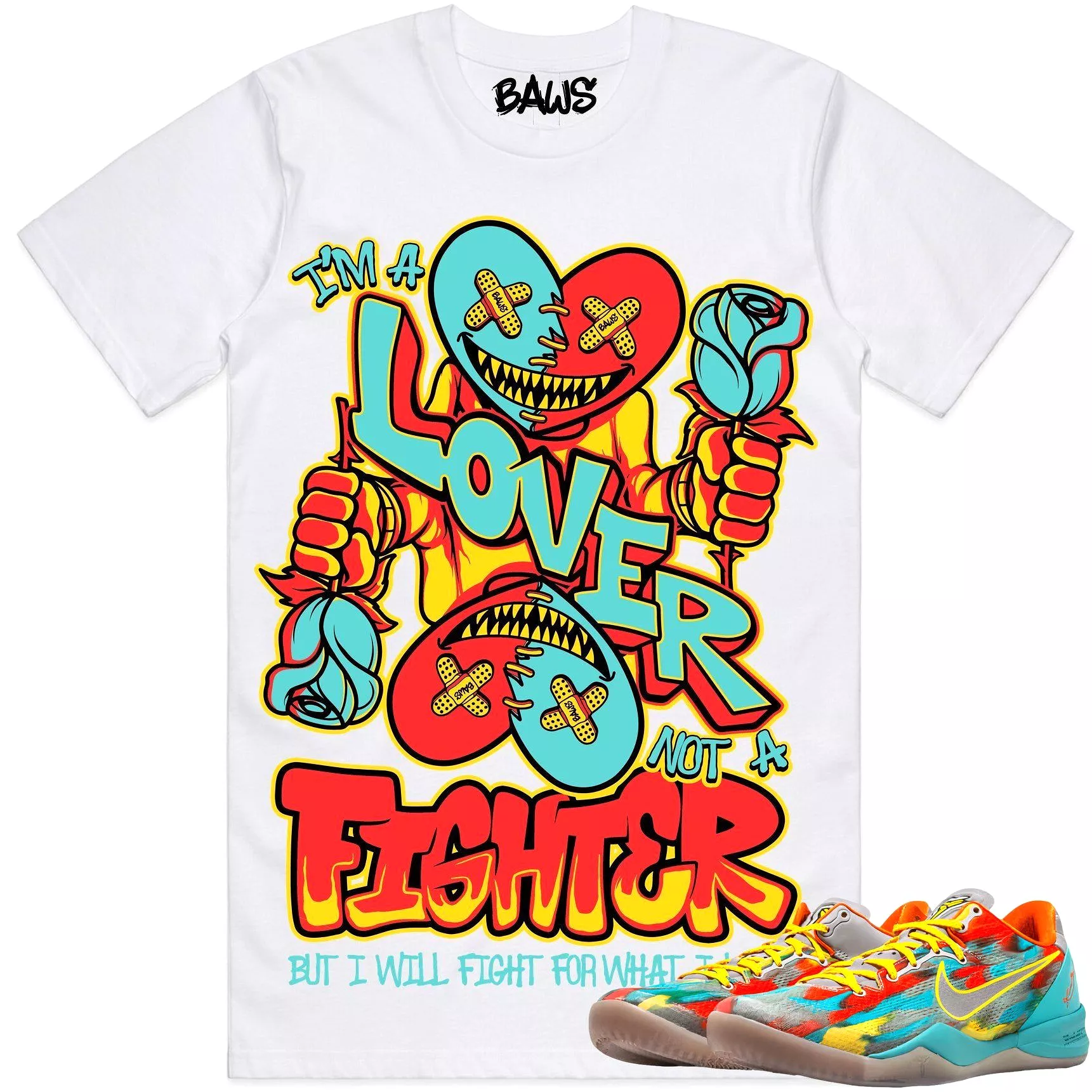 Kobe 8 Venice 8s Shirt to Match - VENICE LOVER FIGHTER BAWS