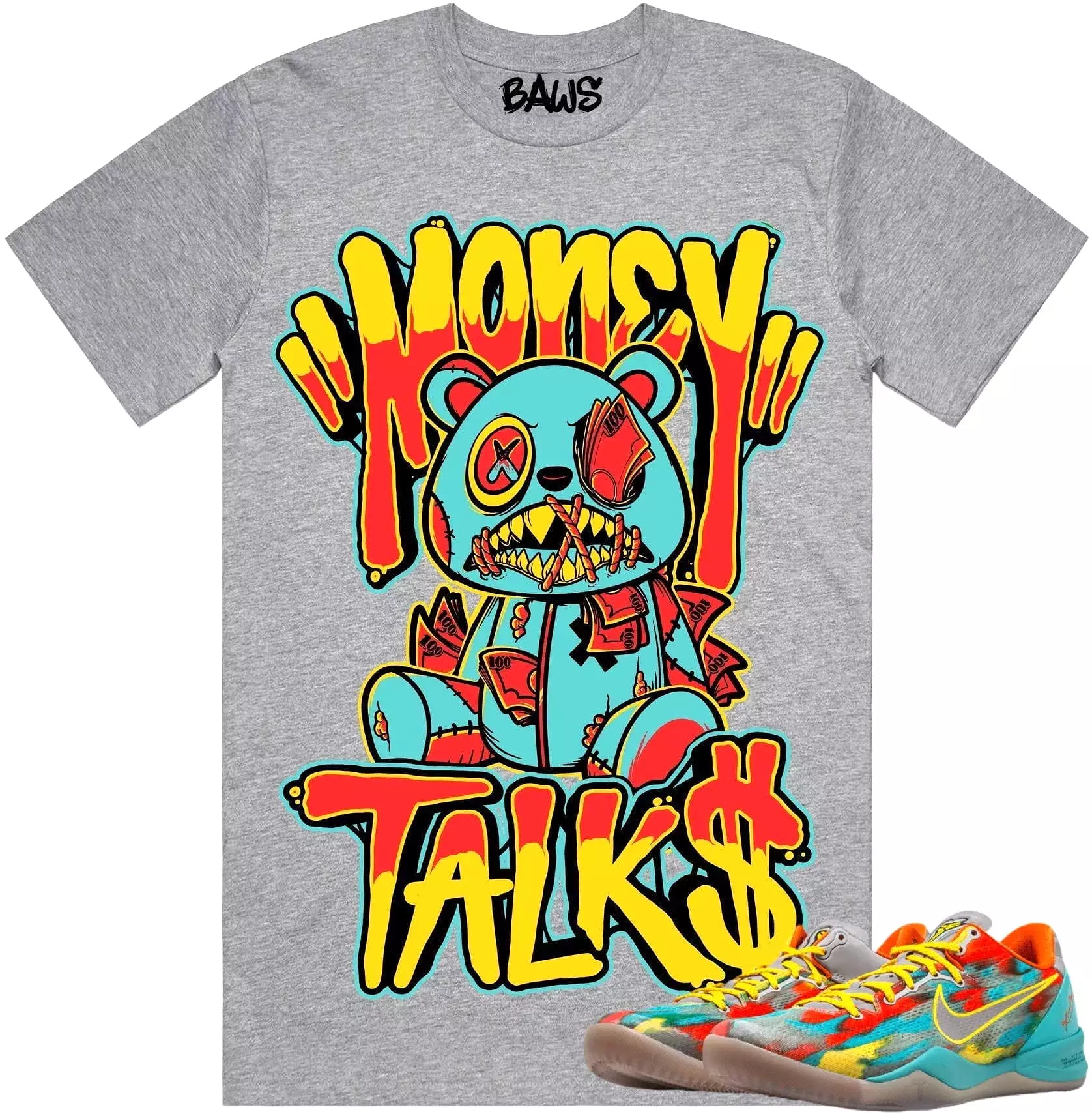 Kobe 8 Venice 8s Shirts to Match - VENICE MONEY TALKS BAWS