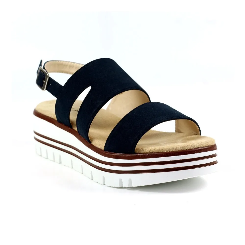 Ladies Lunar Sandal Navy Chunky Comfort Jocelyn