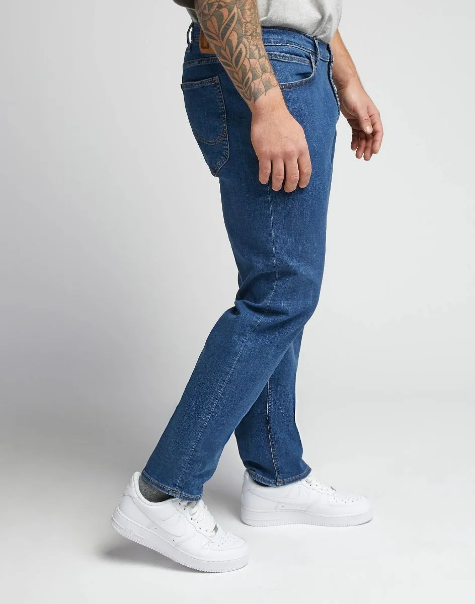 Lee Luke Slim Tapered Denim Jeans Mid Stone Wash