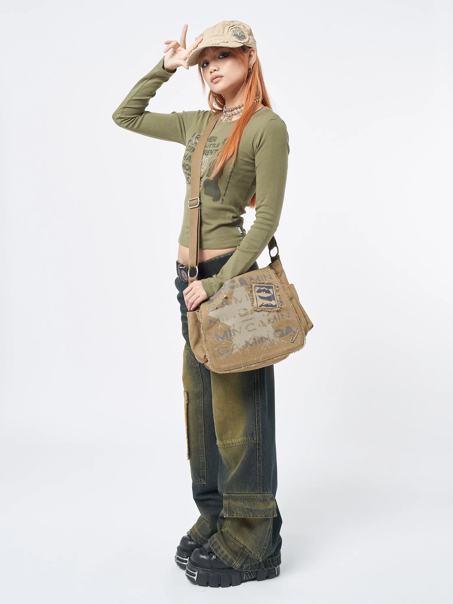 Minga Star Canvas Messenger Bag