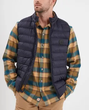 Navy sleeveless down jacket “103101”