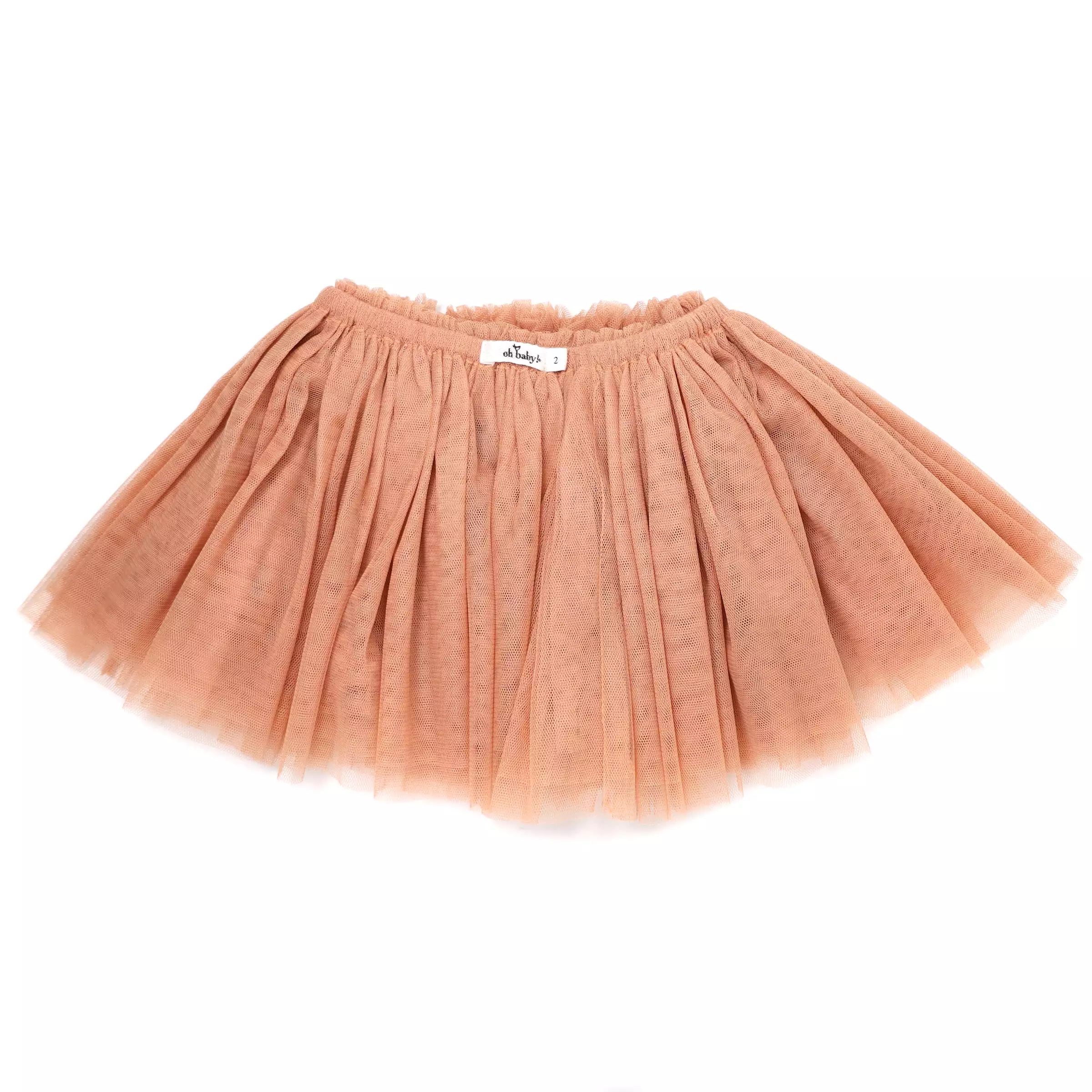 oh baby! Tulle Pom Pom Frill Tutu Skirt - Vintage Pink