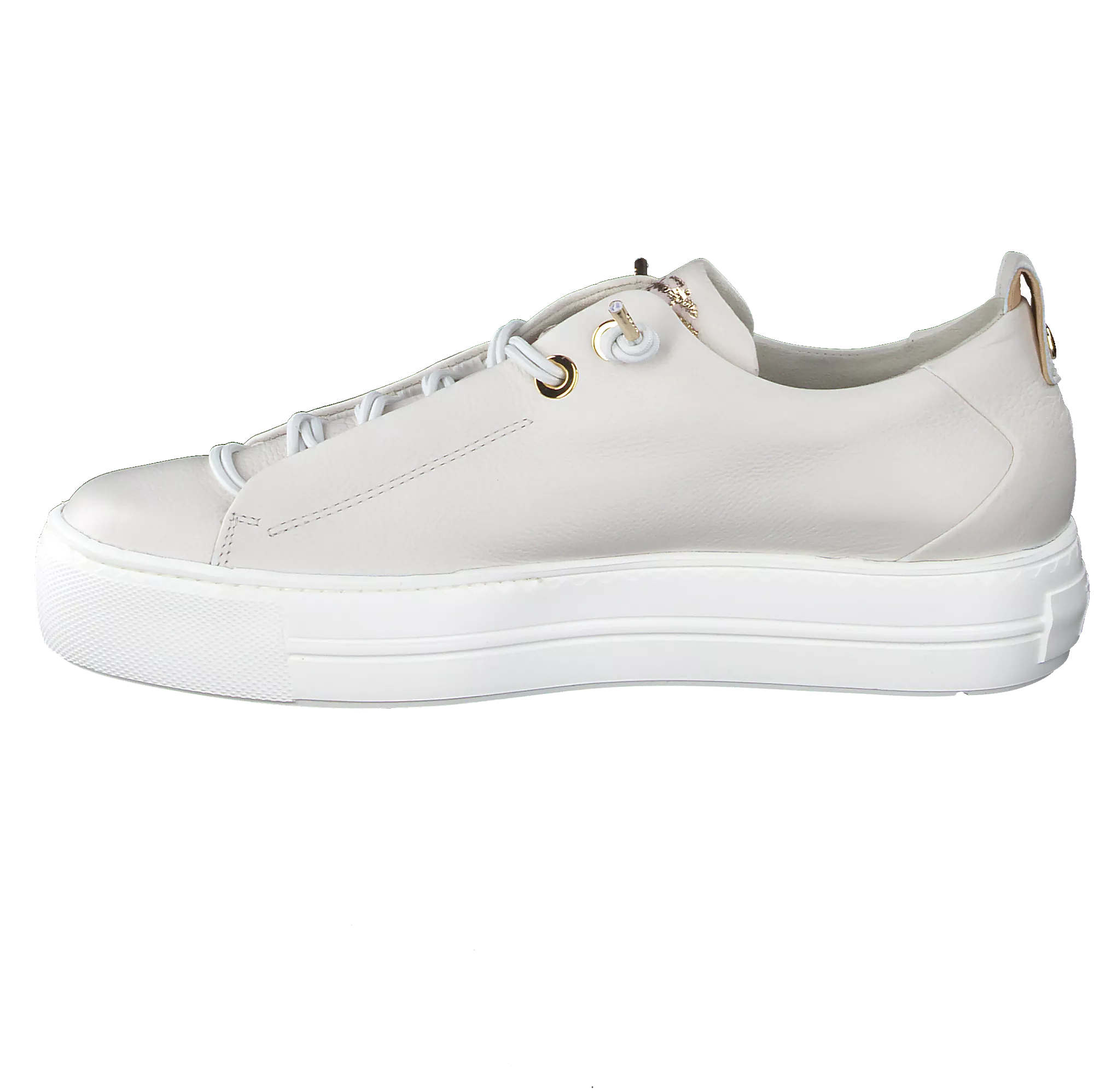 PAUL GREEN Ivory Leather Trainers 5017