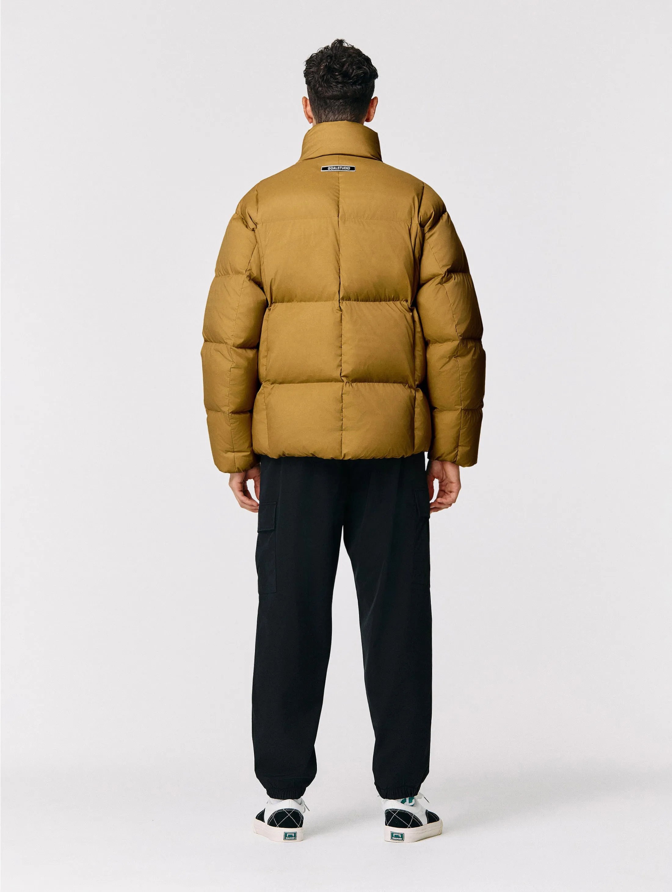 PIPING PUFFER DOWN JACKET-CAMEL