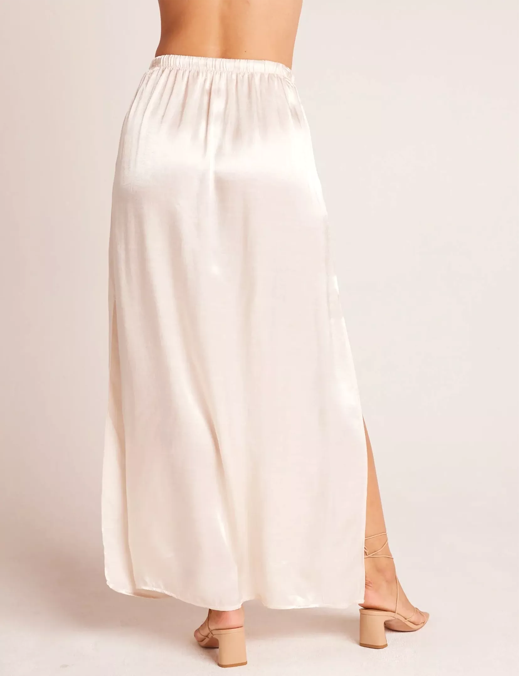 Pleat Front Maxi Skirt, Playa Sand