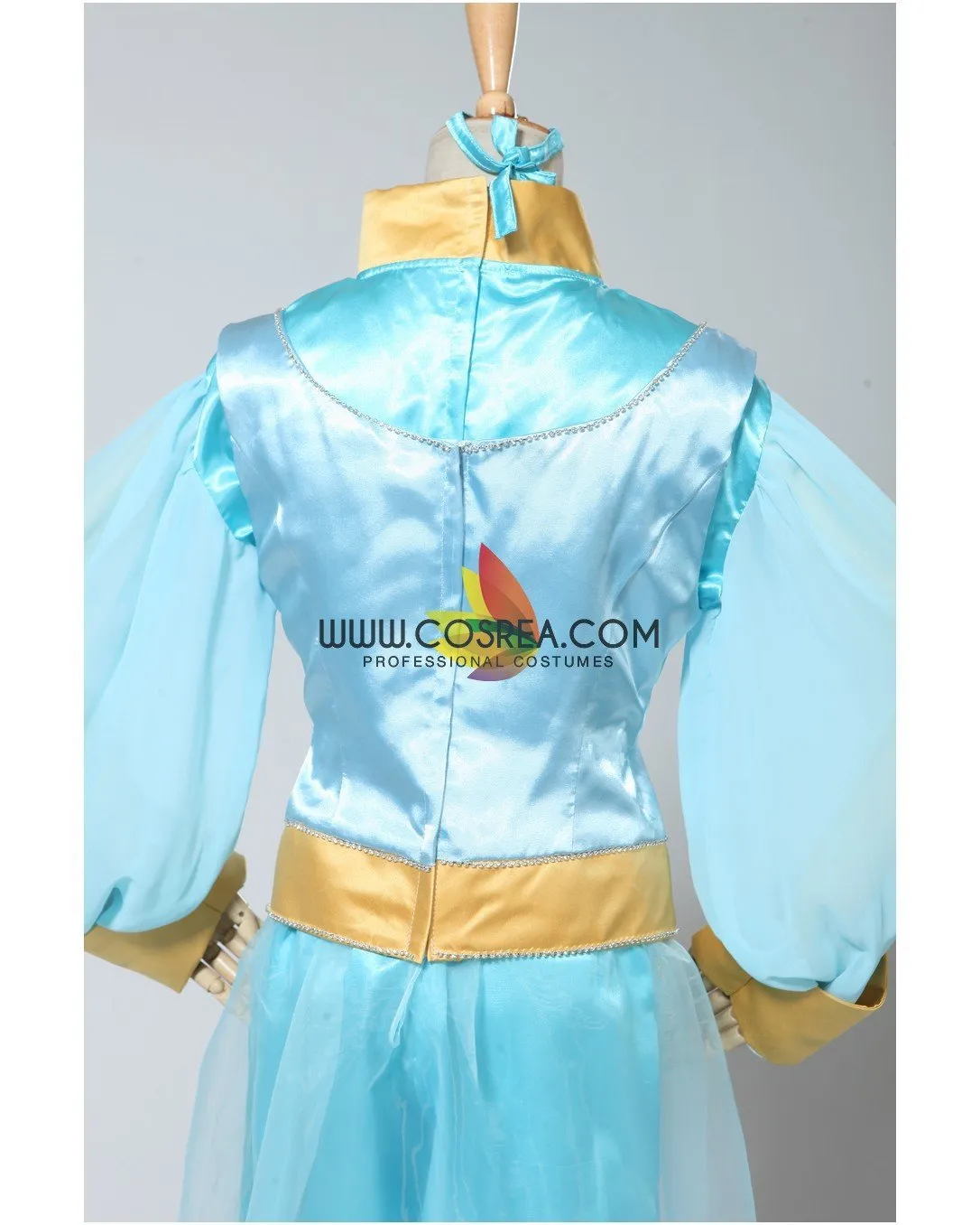 Princess Jasmine Aladdin Satin With Chiffon Sleeves Cosplay Costume