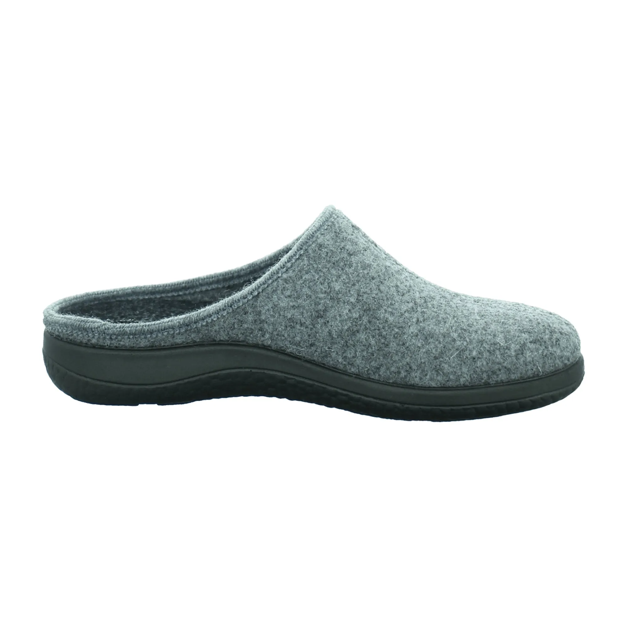 Rohde Women's House Shoes Gray Slip-On Textile Rubber Sole Removable Insole