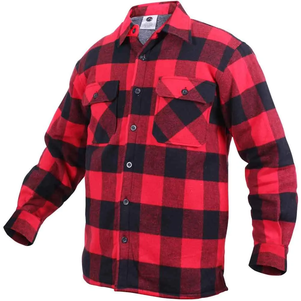 Rothco Extra Heavyweight Buffalo Plaid Sherpa Lined Flannel Shirts