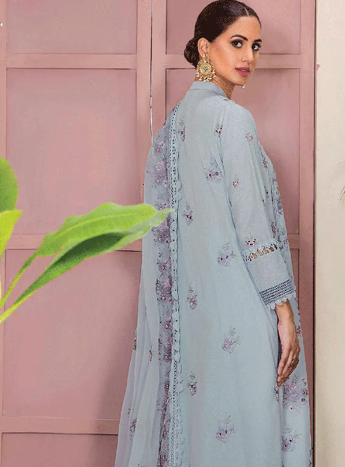 Rumli By Humdum Embroidered Karandi Unstitched 3 Piece Suit - HD23RK 07