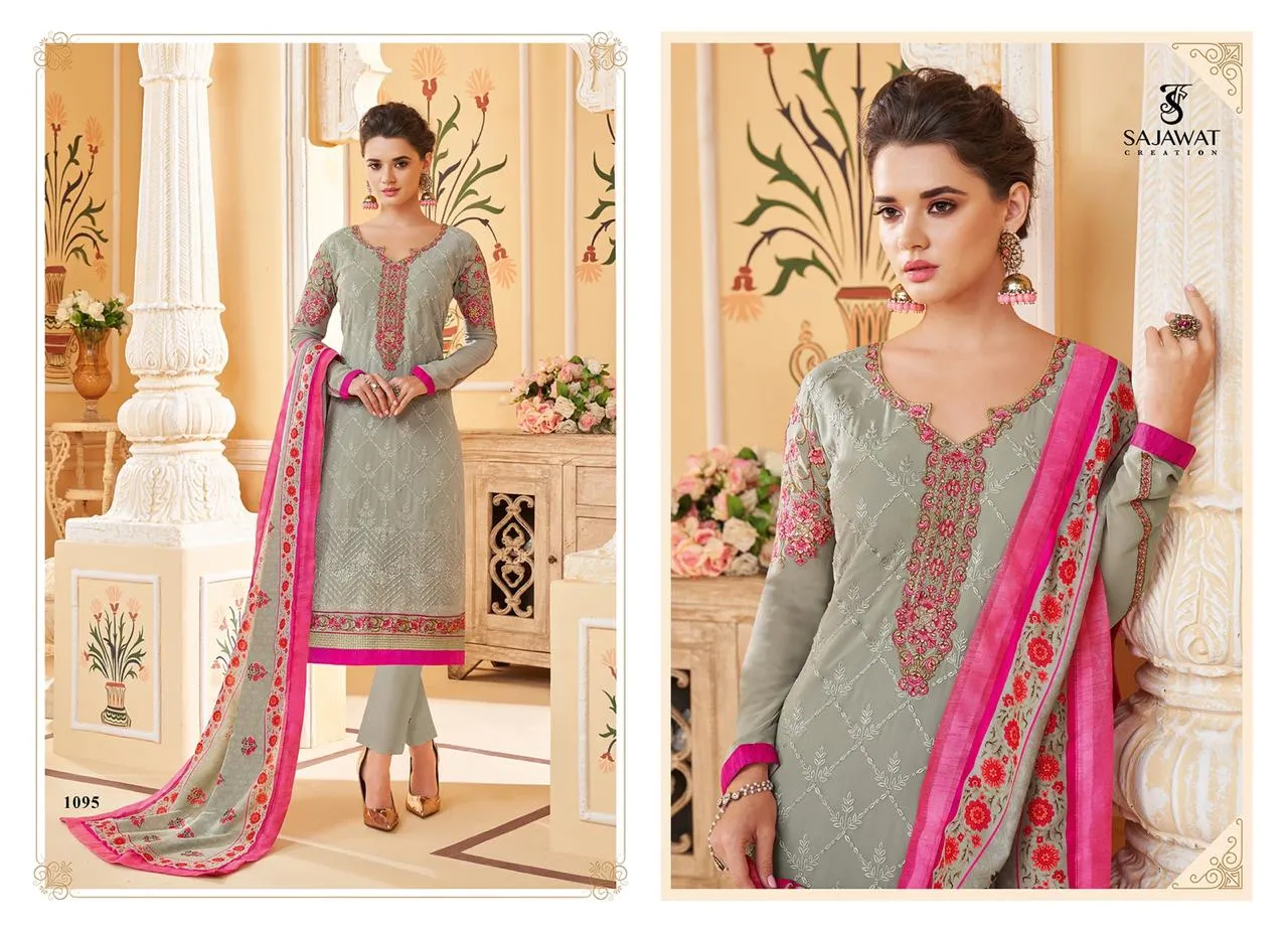 SAJAWAT CREATON LAKHNAVI VOL 3 HEAVY WORK READY MADE SUIT COLLECTION