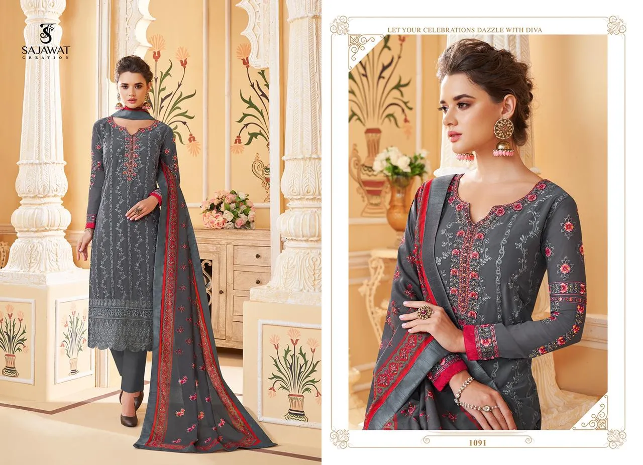 SAJAWAT CREATON LAKHNAVI VOL 3 HEAVY WORK READY MADE SUIT COLLECTION