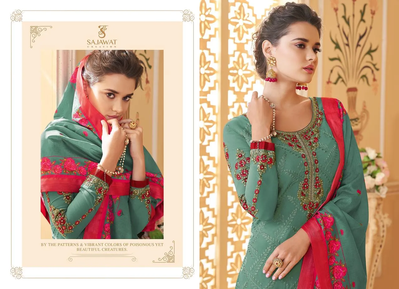 SAJAWAT CREATON LAKHNAVI VOL 3 HEAVY WORK READY MADE SUIT COLLECTION