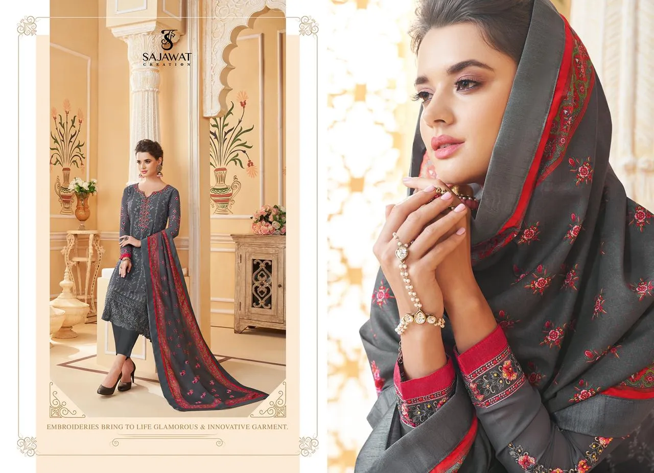 SAJAWAT CREATON LAKHNAVI VOL 3 HEAVY WORK READY MADE SUIT COLLECTION