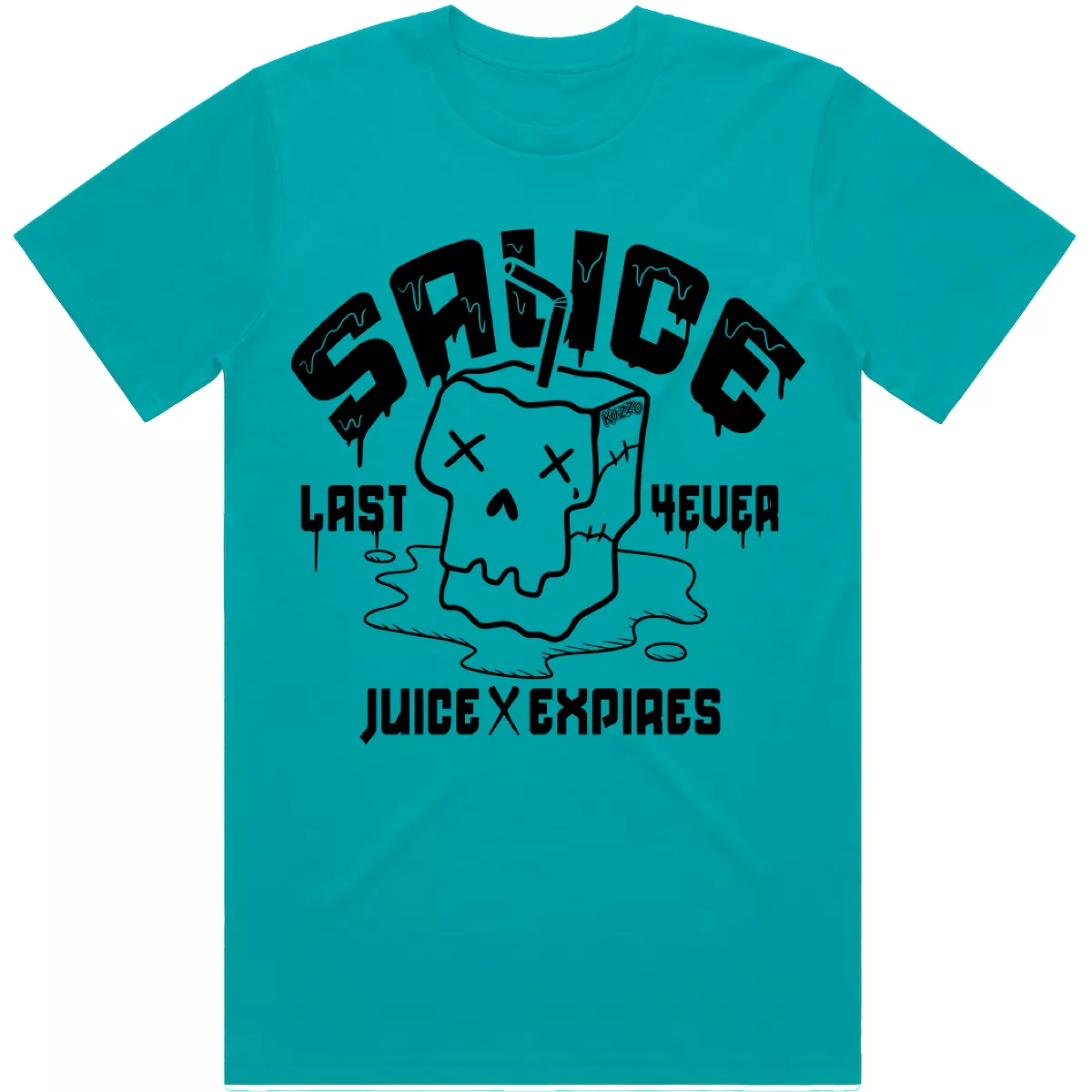 SAUCE : Teal Sneaker Tees Shirt (black ink)