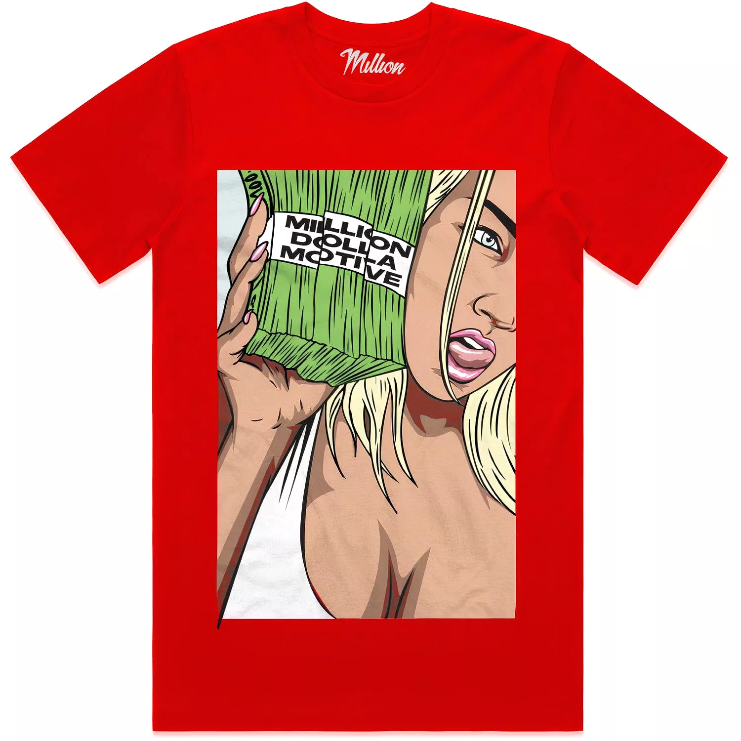 SHES TALKING MONEY : Red Sneaker Tees Shirt