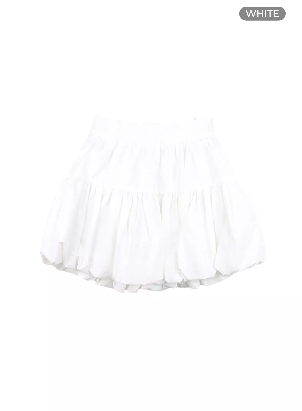 Shirred Balloon Mini Skirt IA417