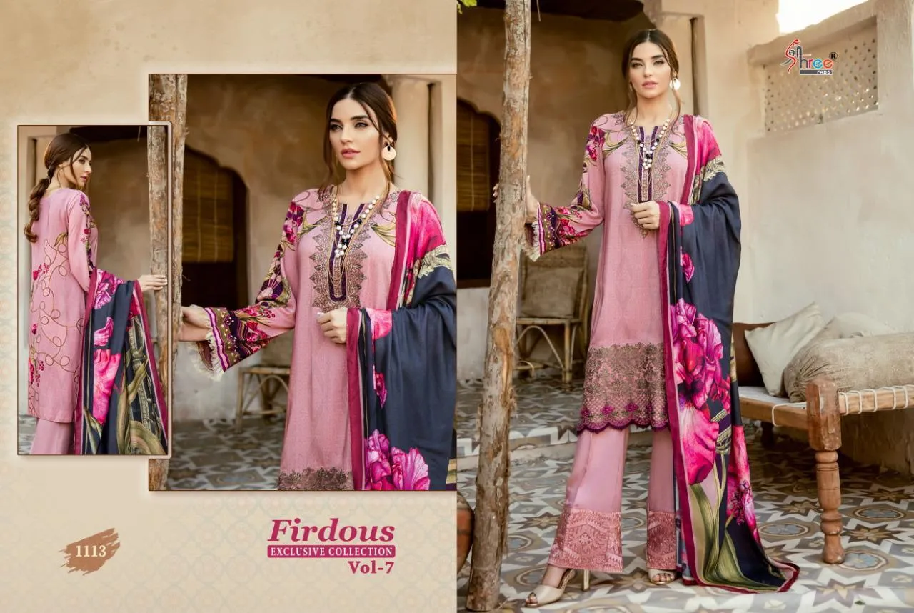 Shree Fab Firdous Exclusive Collection Vol 7 Jam Cotton Pakistani Suit