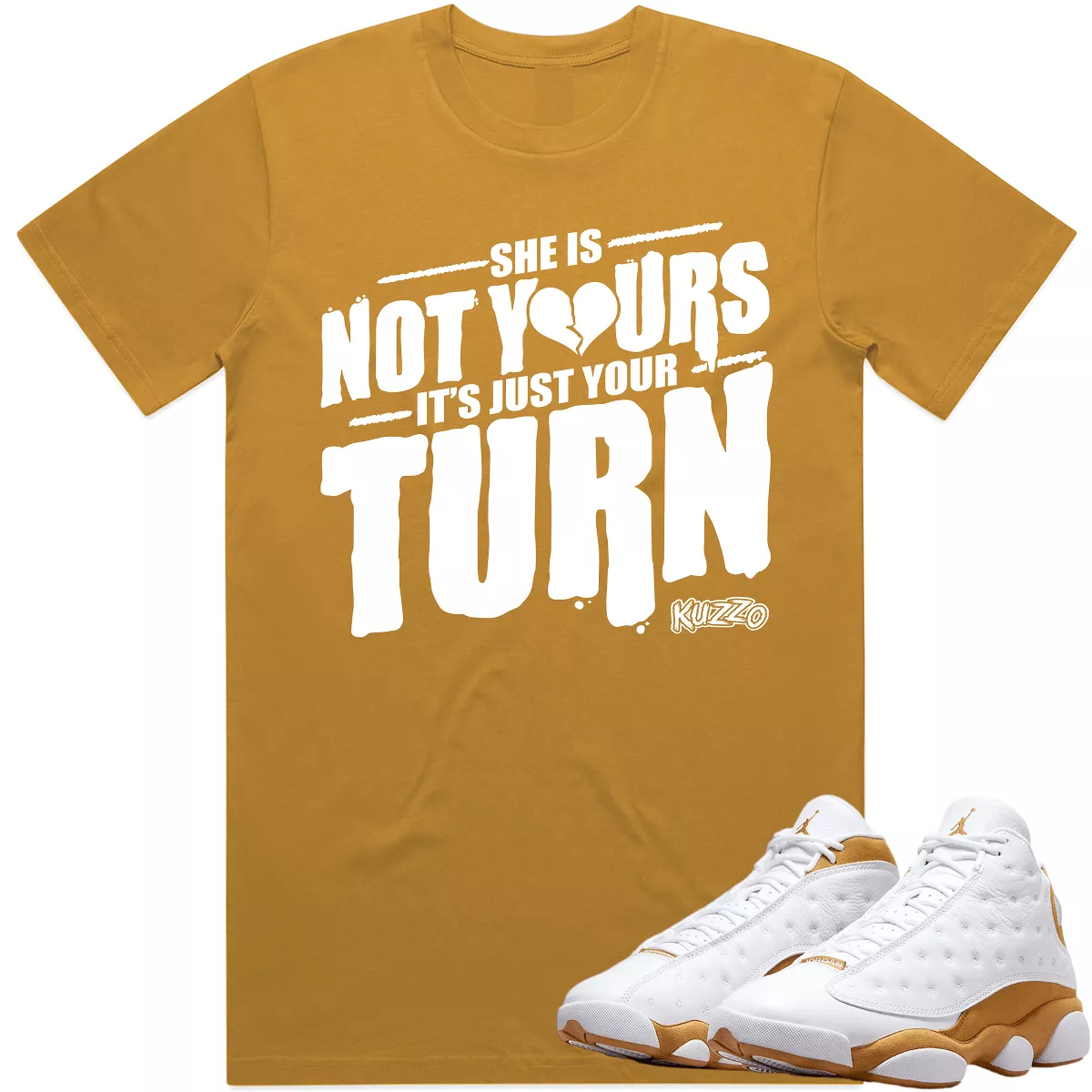 SINYIJYT : Wheat Sneaker Tees Shirt (white ink)