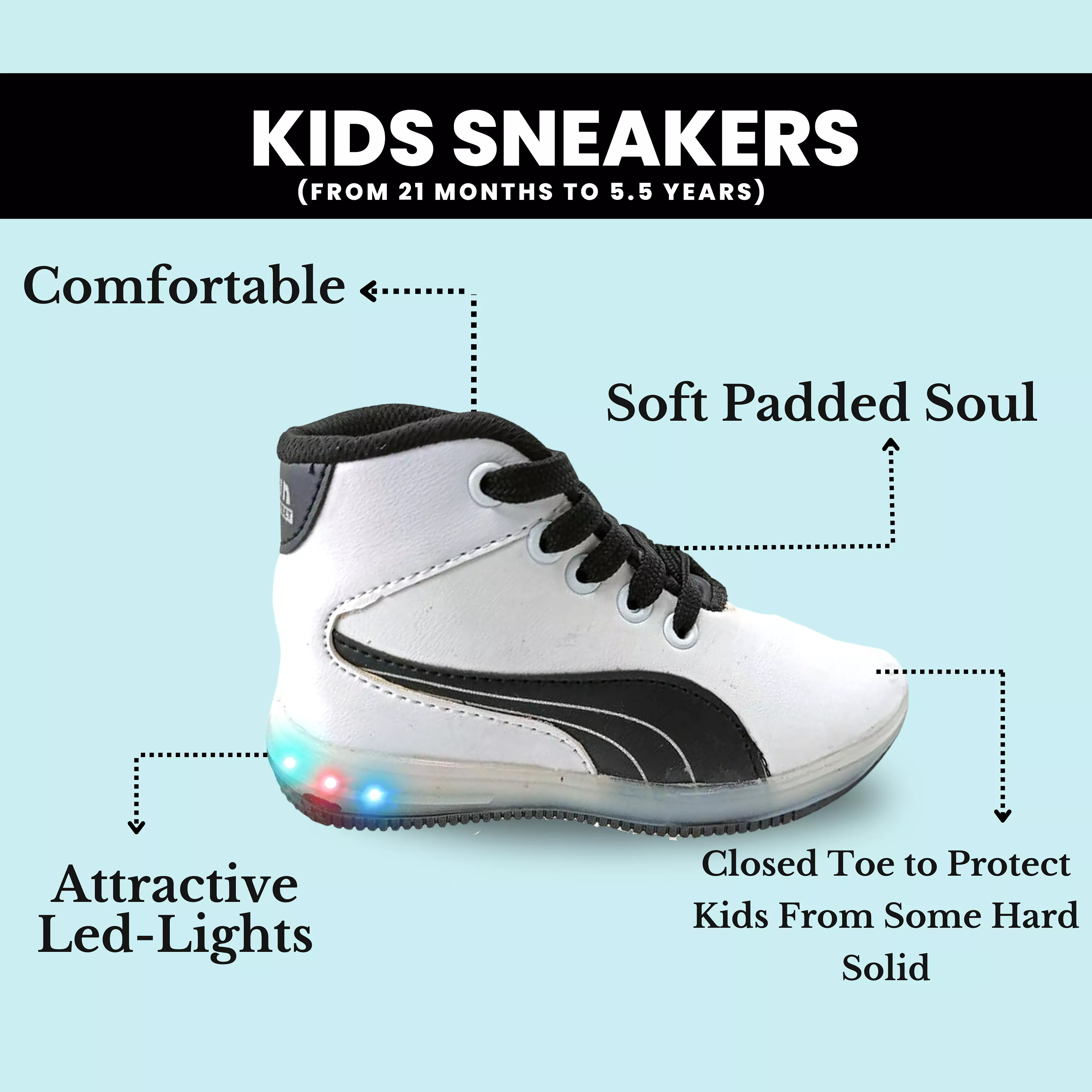 Sporty & Stylish Kids Lighting Sneakers