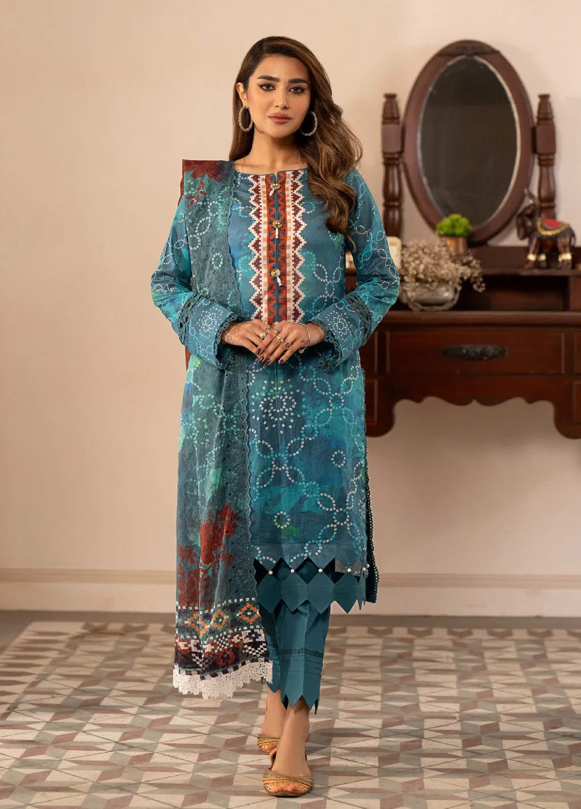 Sunshine Bloom By Al Zohaib Embroidered Lawn Unstitched 3 Piece Suit - AZ24SBCE 04