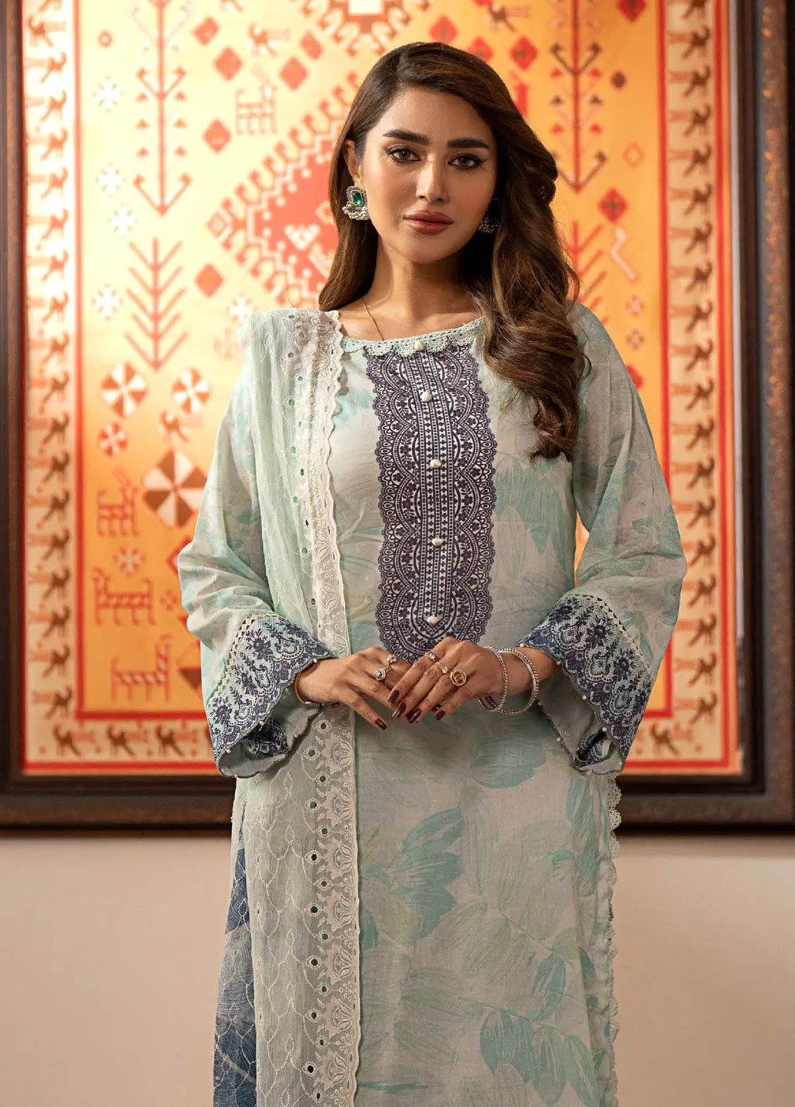 Sunshine Bloom By Al Zohaib Embroidered Lawn Unstitched 3 Piece Suit - AZ24SBCE 09