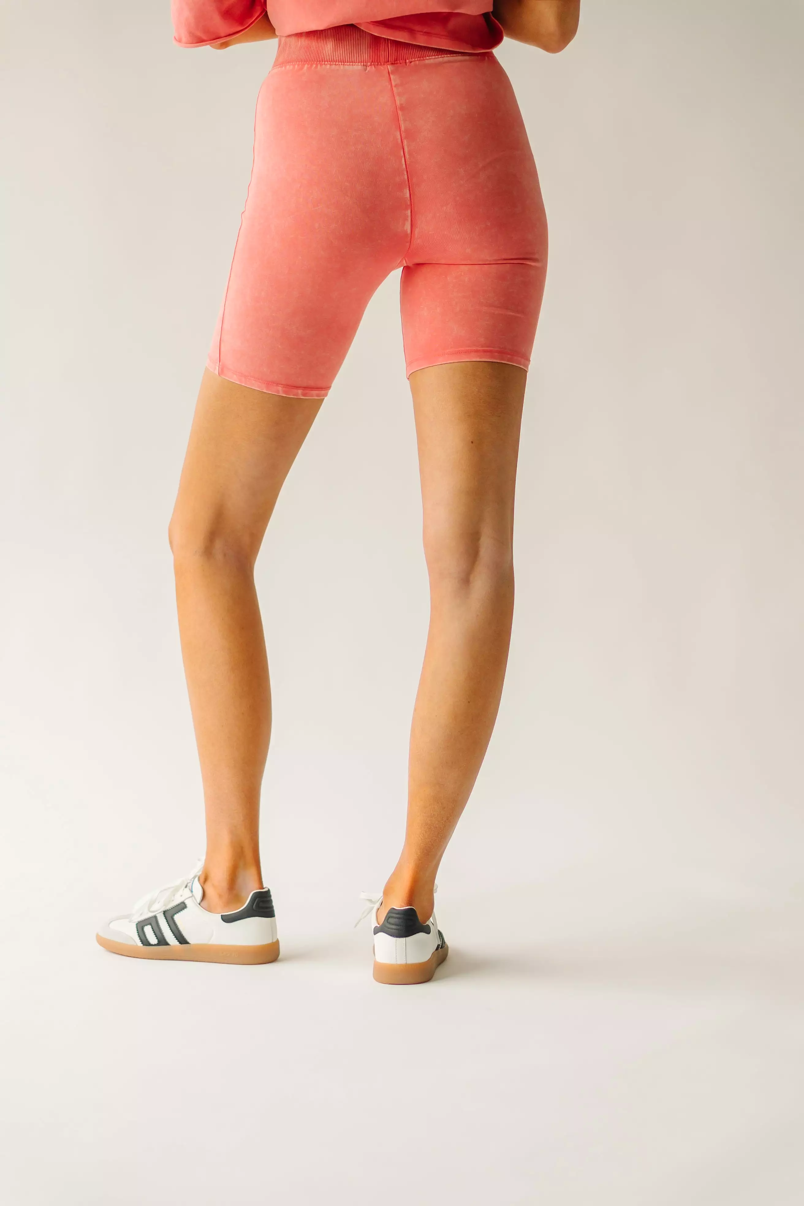 The Langan Basic Bike Shorts in Scarlet