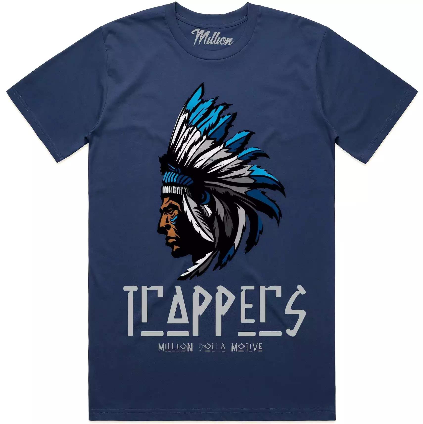 TRAPPERS : Navy Blue Sneaker Tees Shirt