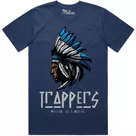 TRAPPERS : Navy Blue Sneaker Tees Shirt