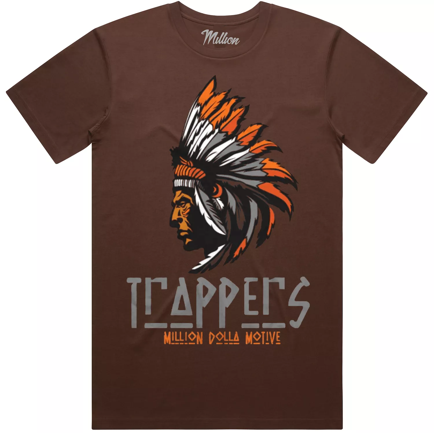 TRAPPERS (orange) : Brown Sneaker Tees Shirt