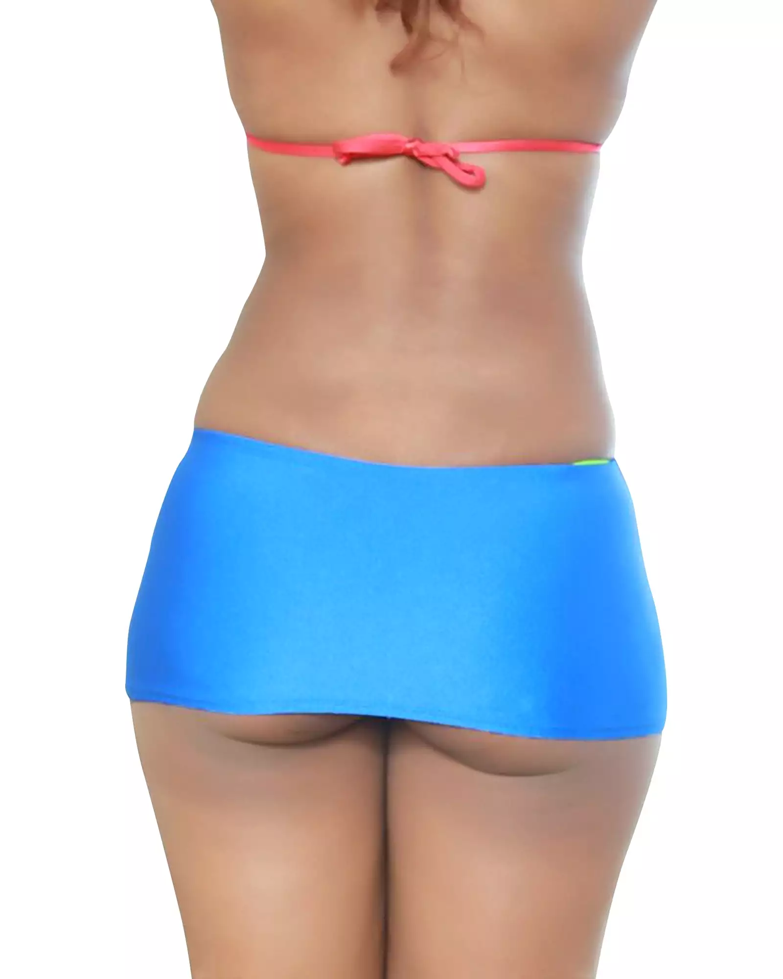 Turquoise Curve Hugging Mini Skirt