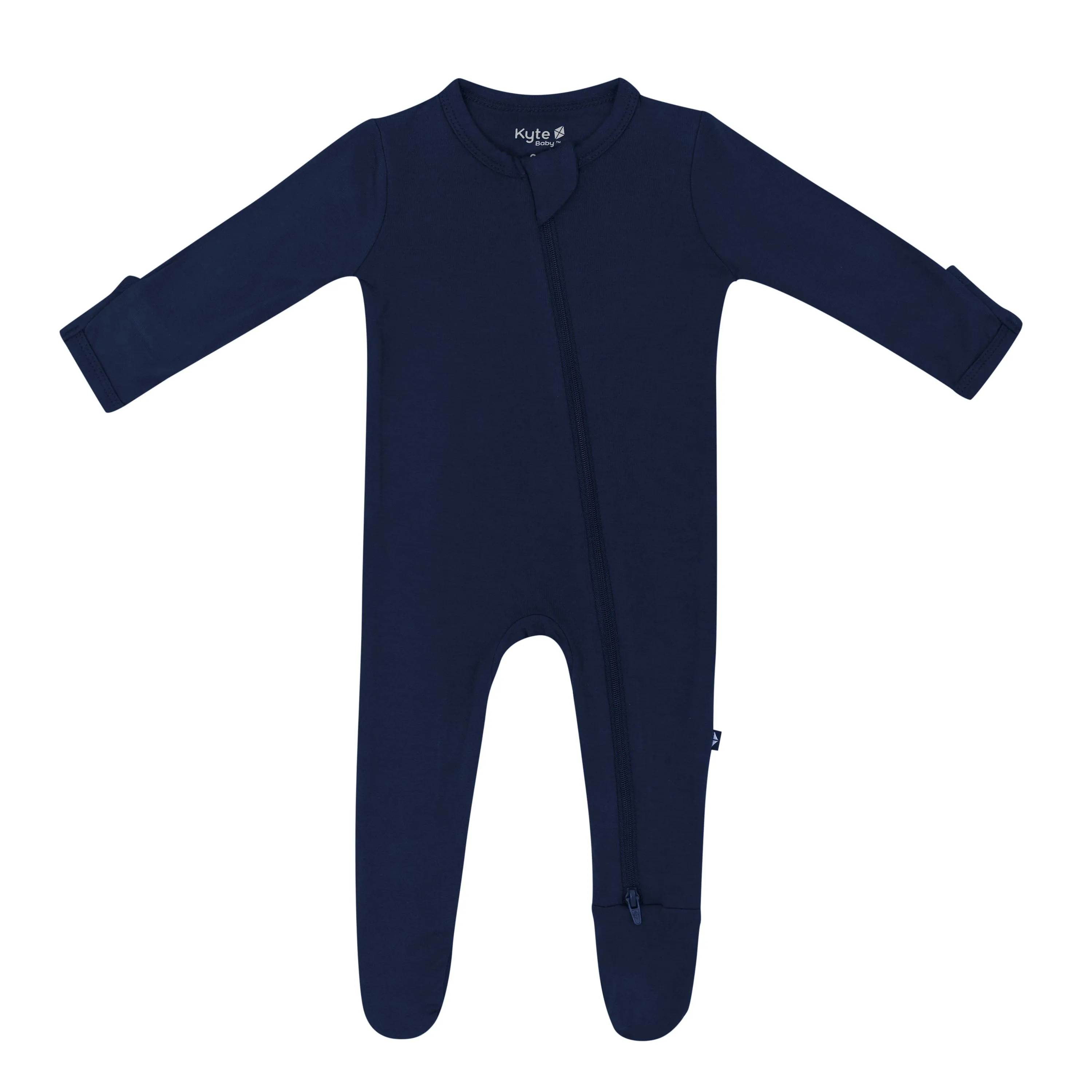 Zippered Footie in Navy