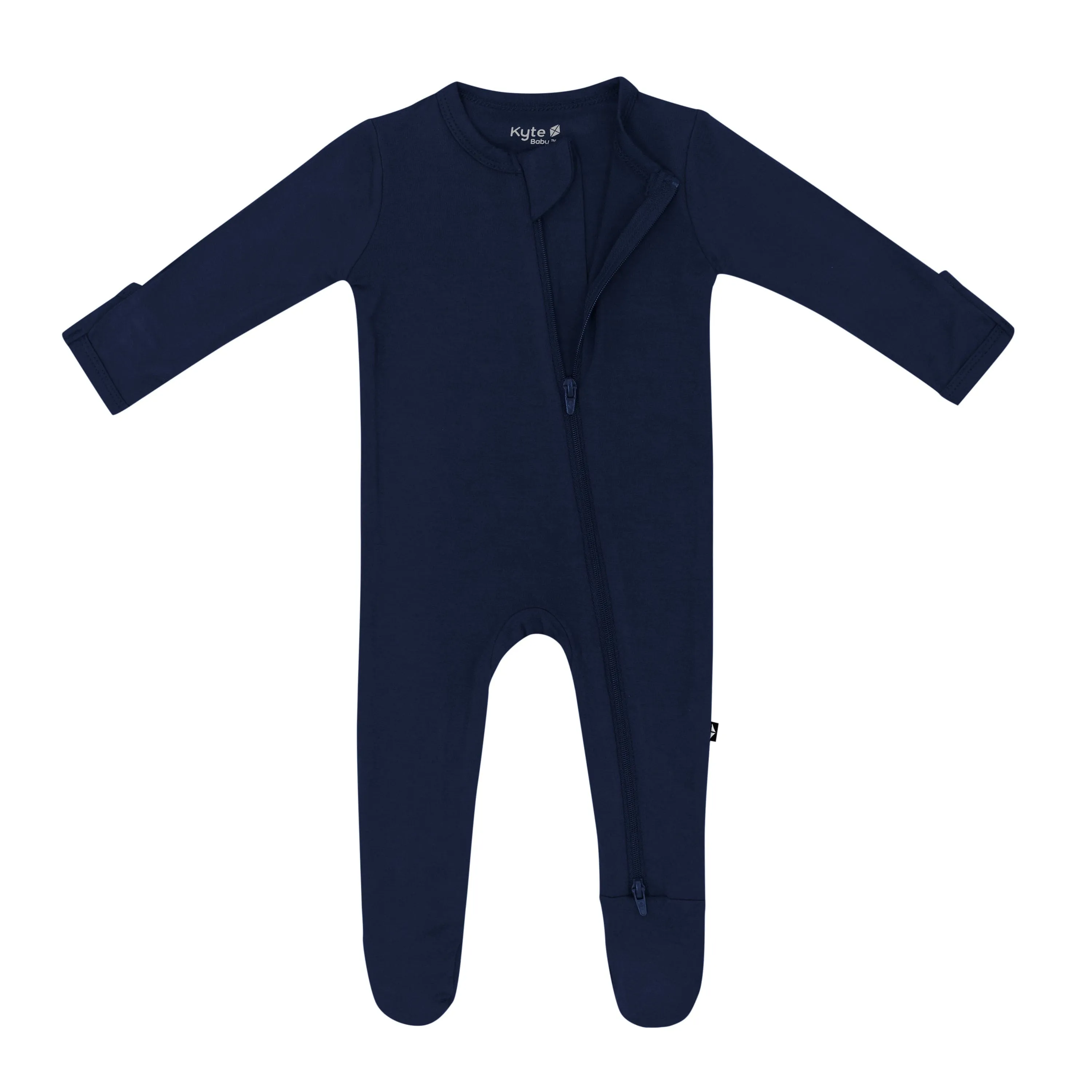 Zippered Footie in Navy