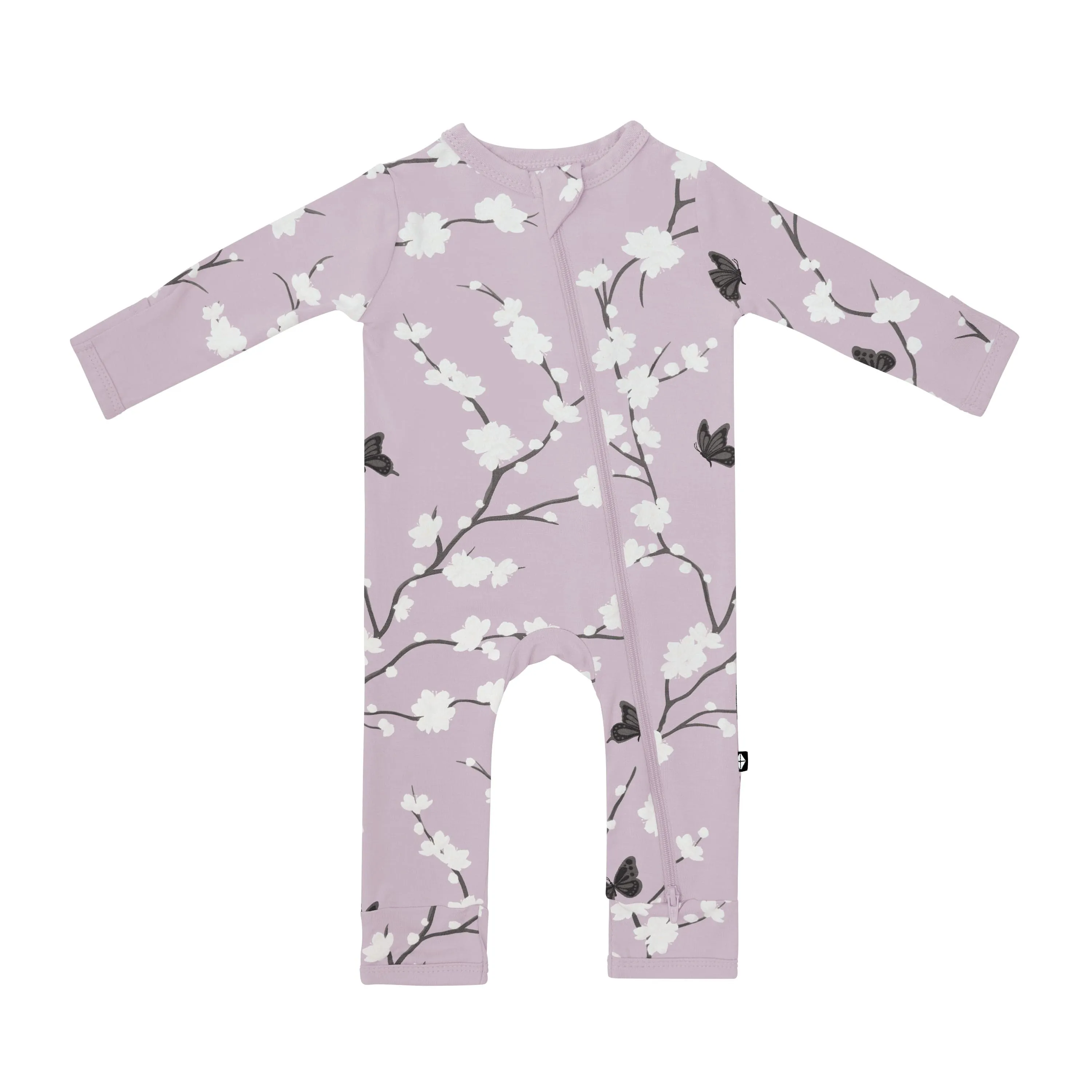 Zippered Romper in Cherry Blossom